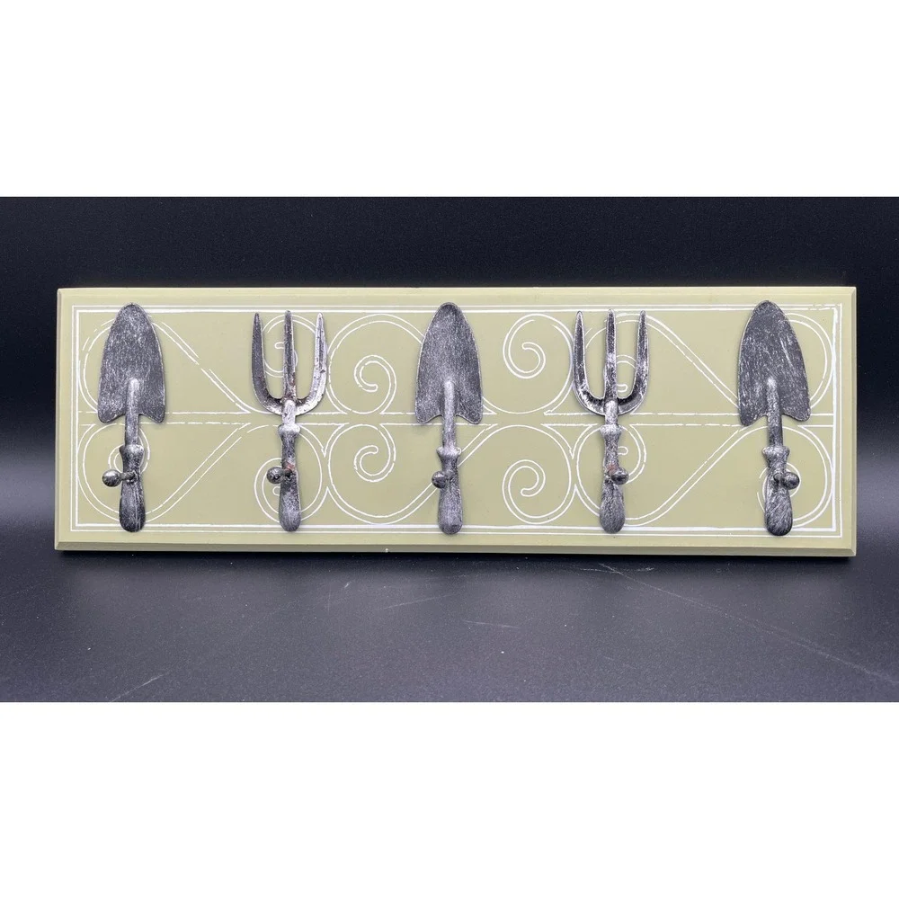 Garden Tool Hooks Wall Mounted Coat Rack Organizer Home Decor 15